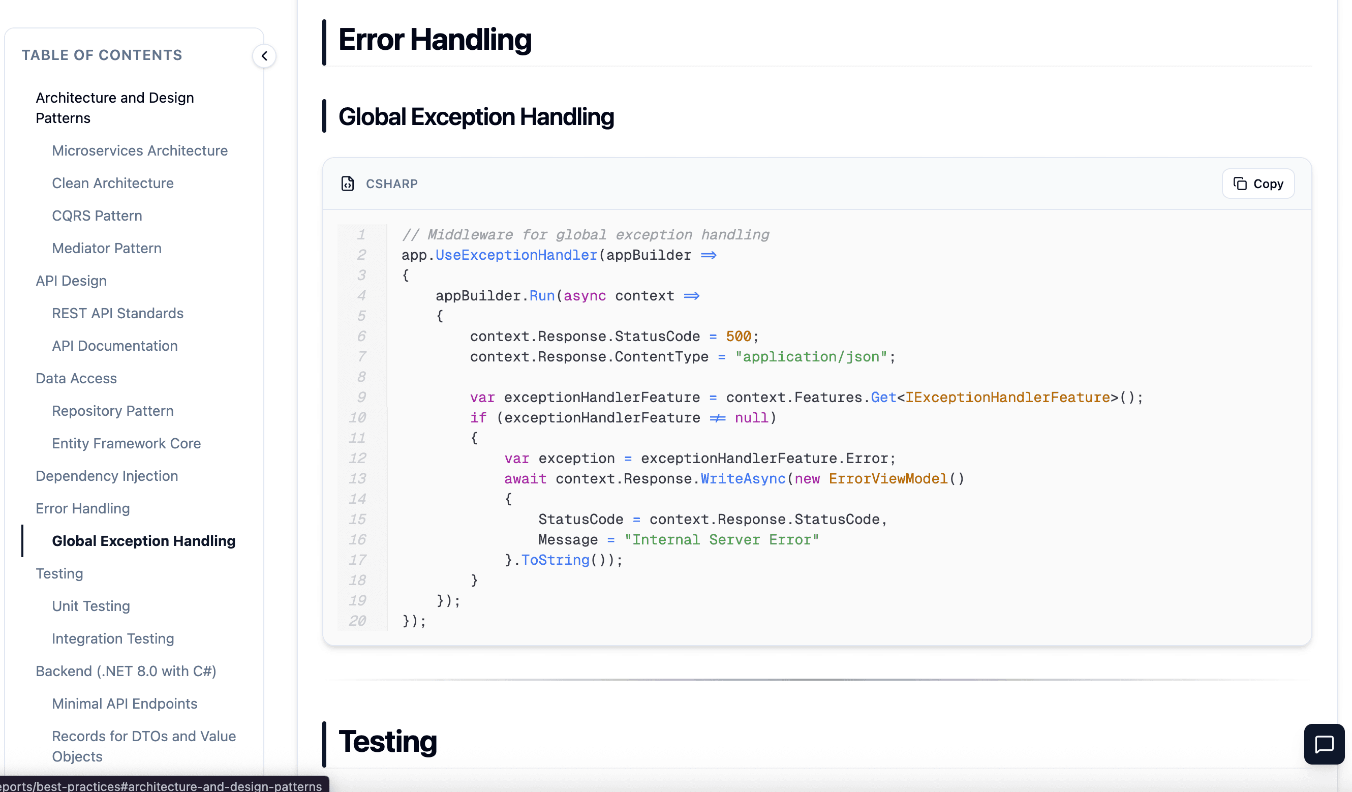 Best Practices — pattern analysis and recommendations