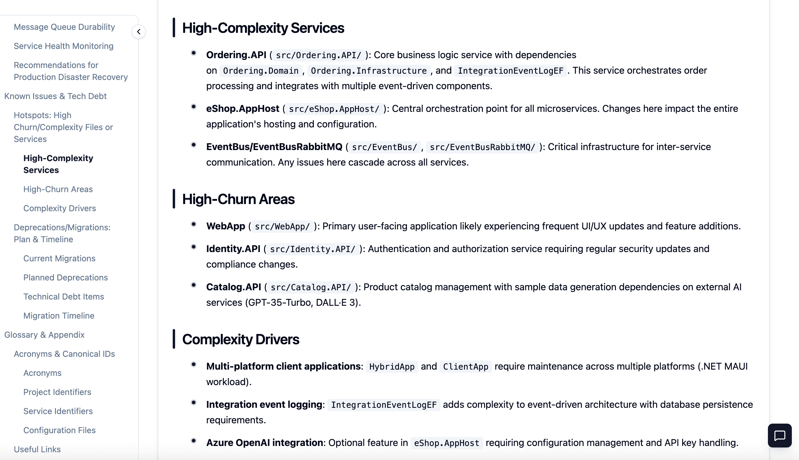 System Overview — high-complexity services analysis