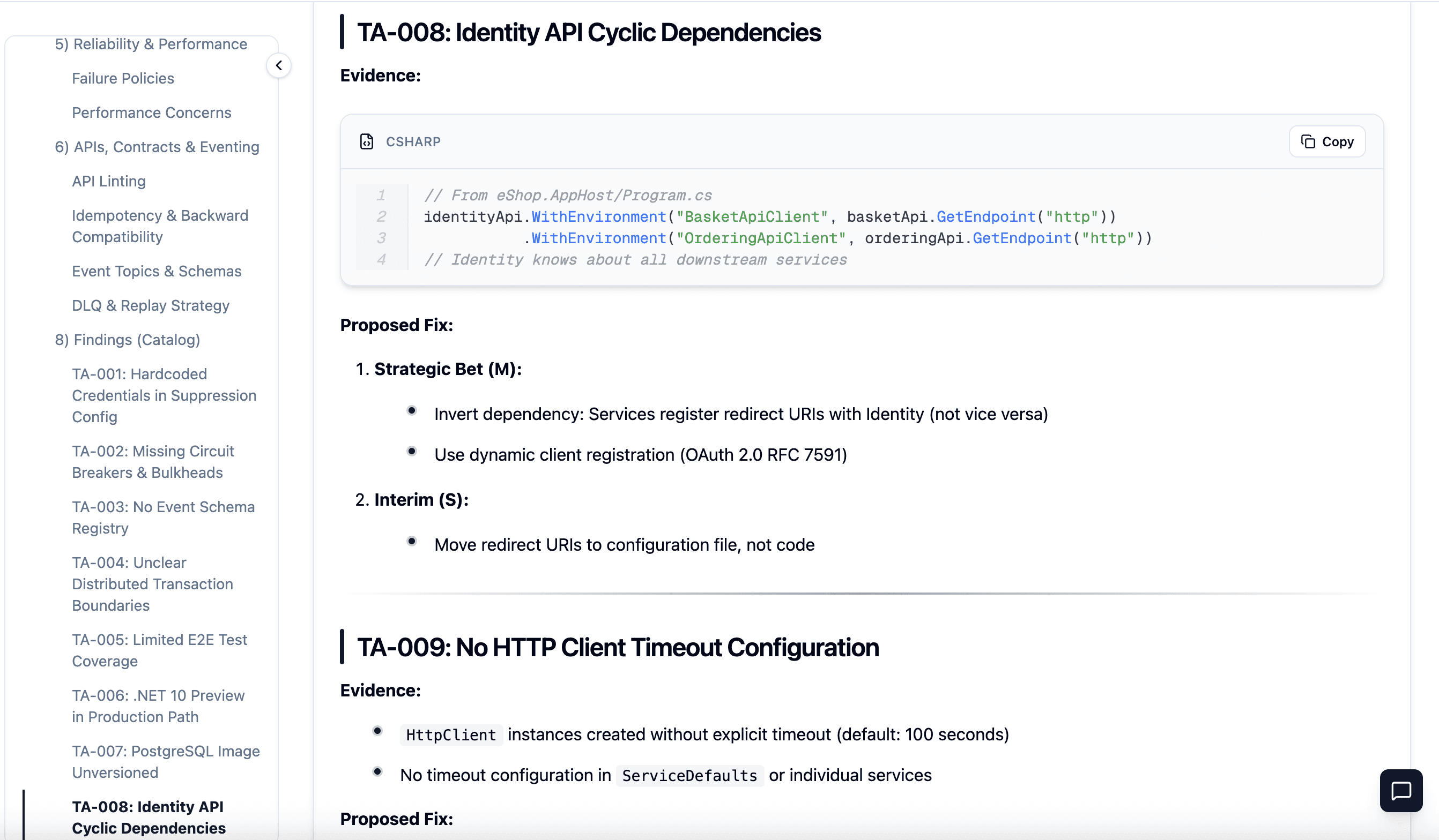 Technical Assessment — detailed analysis
